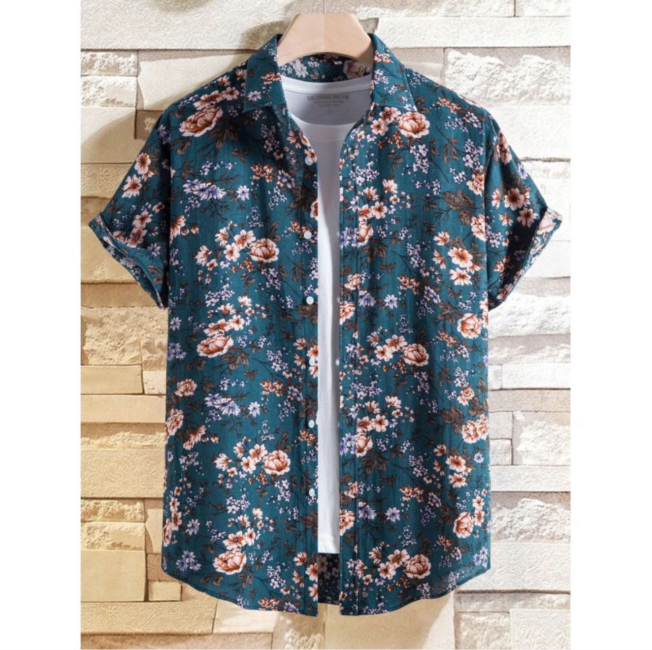 ELEGANCE SUMMER FLORAL PRINT SHIRT MEN.