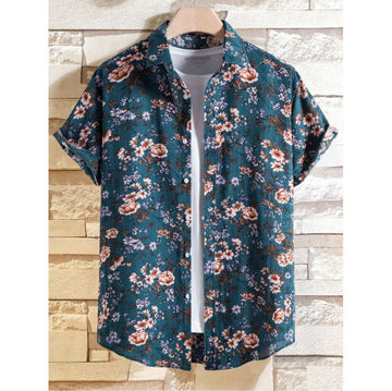 ELEGANCE SUMMER FLORAL PRINT SHIRT MEN.