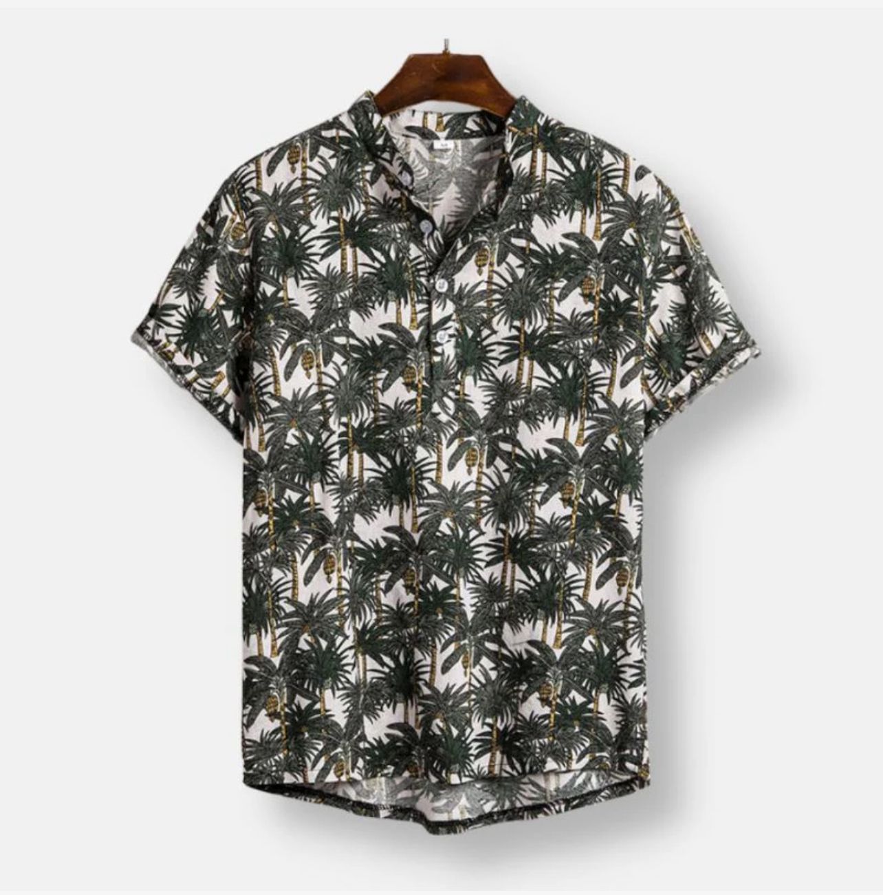 BEACH HAWAIIAN FLORAL PRINT SHORT SLEEVE SHIRT ELEGANCE.